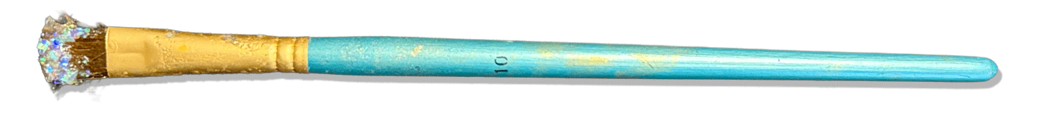 Blue Paint brush With Glitter